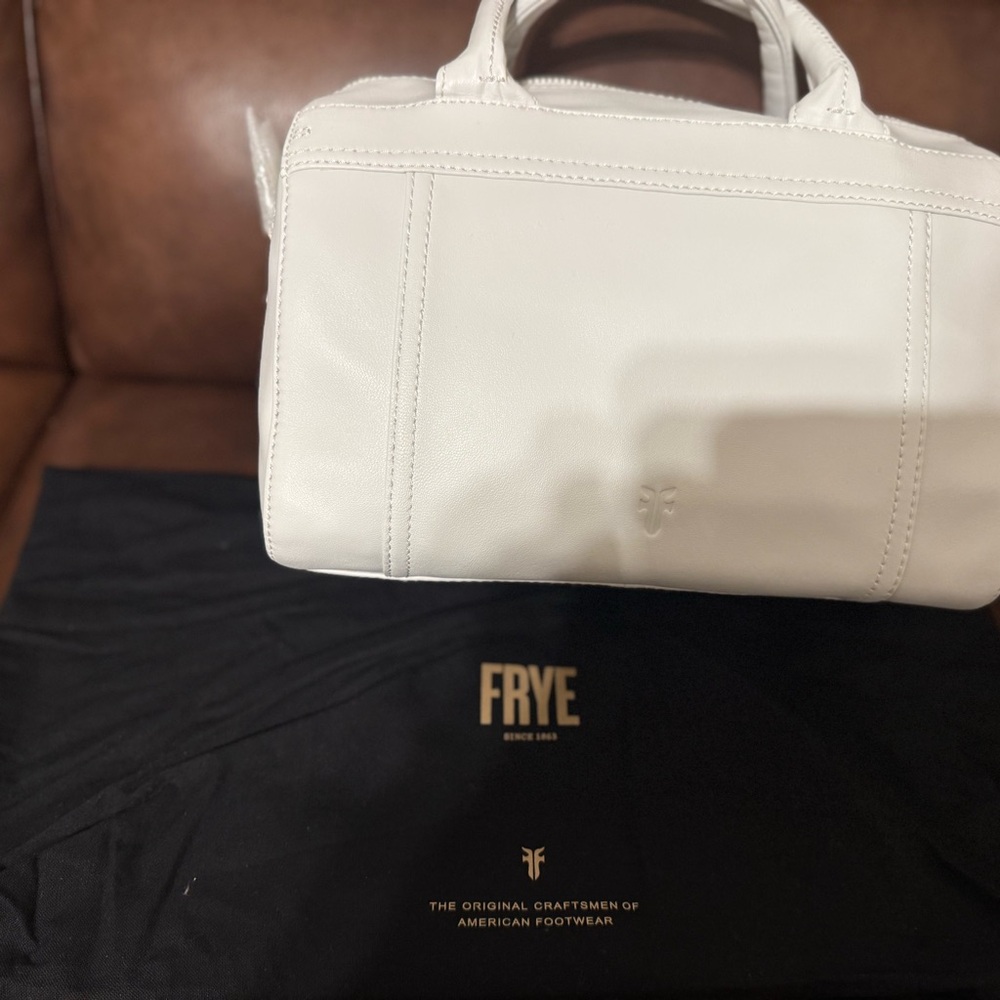 Frye Lena White Leather Satchel Bag - Picture 4 of 7